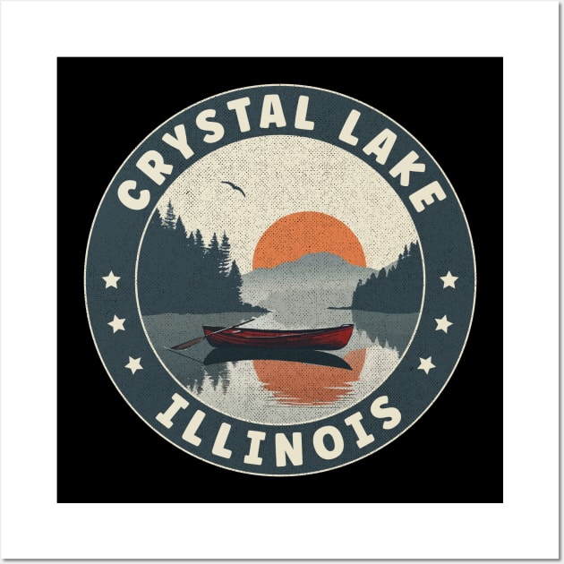 Crystal Lake Illinois Sunset Wall Art by turtlestart